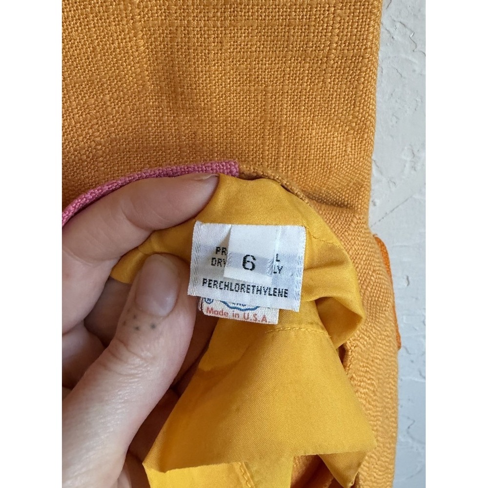 Vintage 80s 90s Oscar De La Renta Balliets Mod Shift Jacket Dress 6 Colorblock - Picture 7 of 12